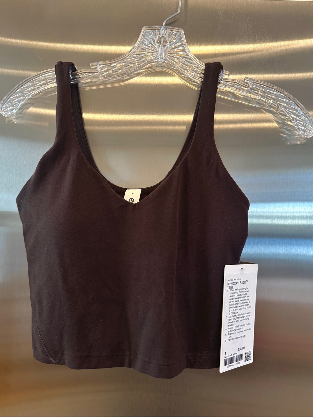 NWT Lululemon Align Tank Top - Espresso Brown , Brand NEW Womens athletic shirt